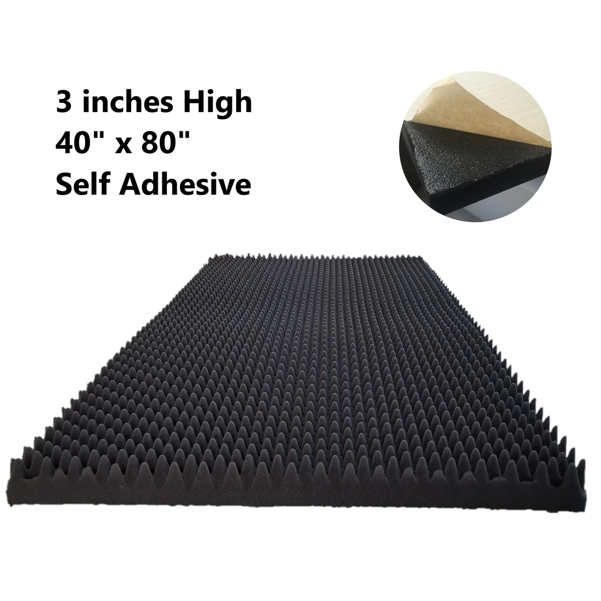 72 x 80 Acoustic Eggcrate Convoluted Foam Sheet - Soundproof