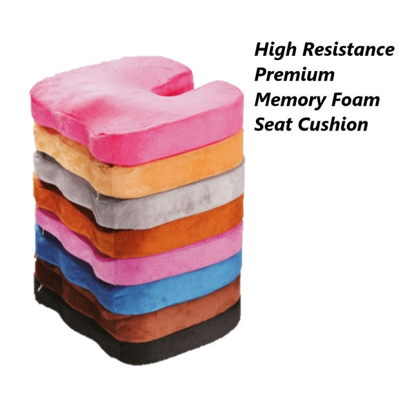 Bookishbunny Temperature Proof Memory Foam Coccyx Seat Cushion Support  Pillow Sciatica & Pain Relief Car Office Chair 